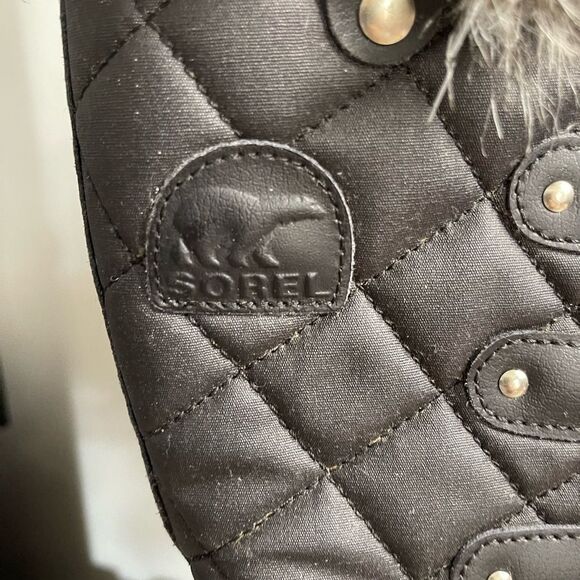 Sorel Women’s 8 Black Tofino II Lace Up Faux Fur Boots - Picture 3 of 8